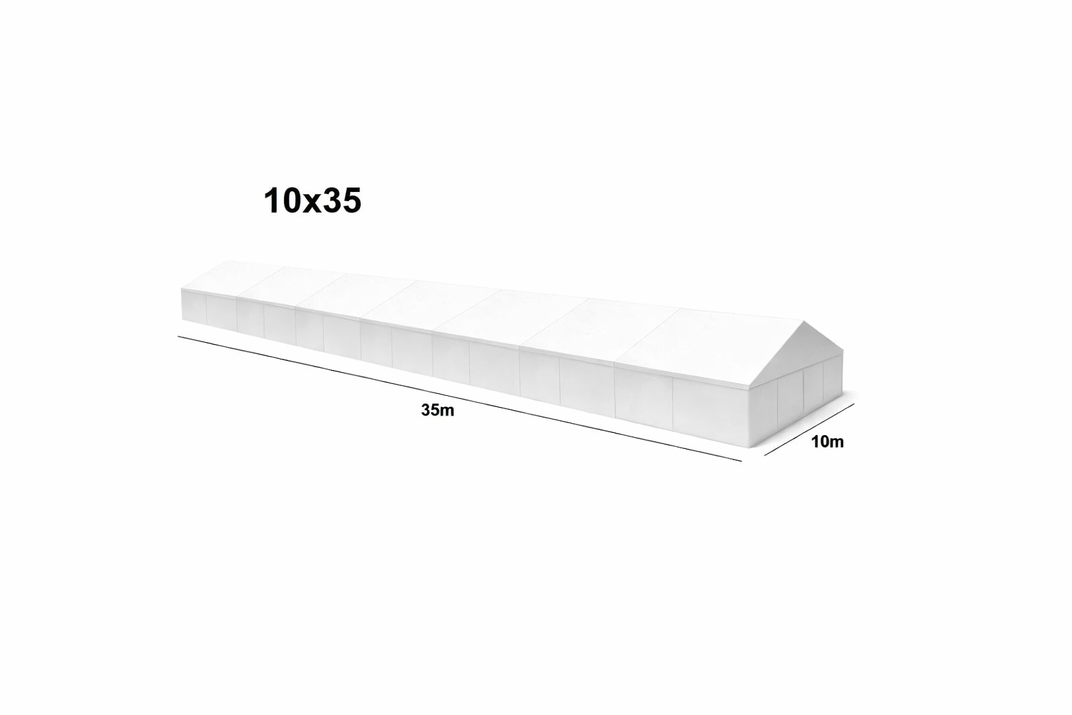 Veľkokapacitný párty stan 10 x 35m 1 Veľkokapacitný párty stan 10 x 35m